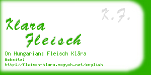 klara fleisch business card
